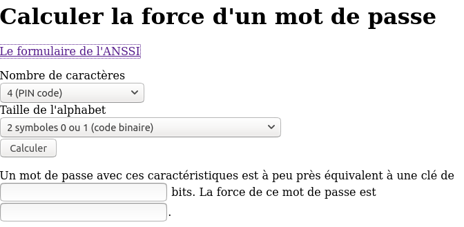 "Force d'un mot de passe"