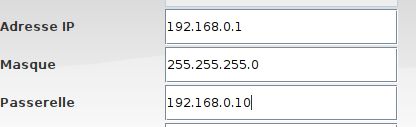 Configuration de 192.168.0.1